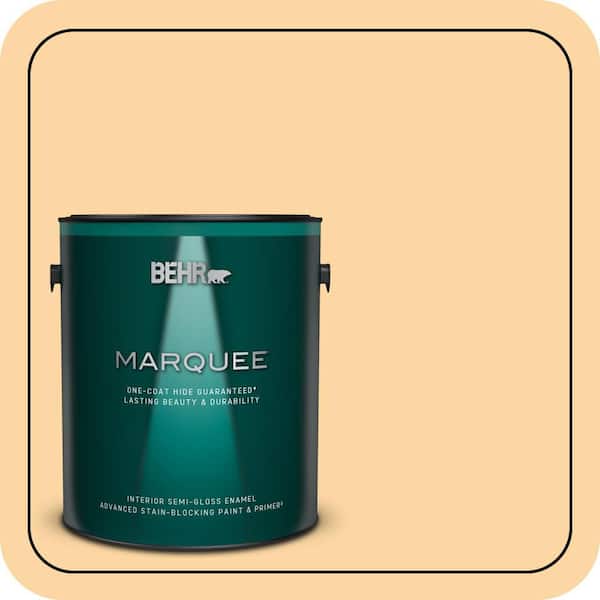 BEHR MARQUEE 1 gal. #QE-19 September Sun Semi-Gloss Enamel Interior Paint & Primer