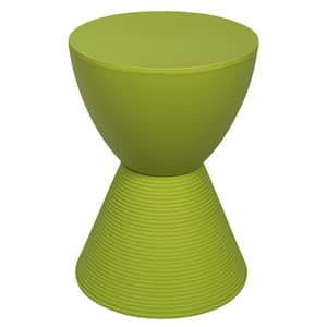 Boyd 11.75 in. W Green Modern Round Plastic Accent Contemporary Lightweight Side End Table