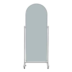 Silver 27 in. W x 69 in. H Fourth Generation Full Body Mirror with Pulley, Dressing, Clothing Floor Standing Mirror