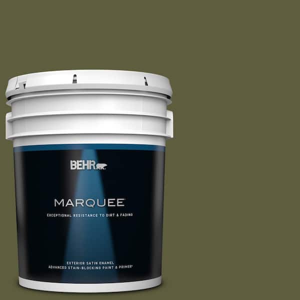 BEHR MARQUEE 5 gal. #PPU9-25 Eastern Bamboo Satin Enamel Exterior Paint & Primer
