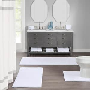 Marshmallow White 24 in. x 72 in. Bath Mat