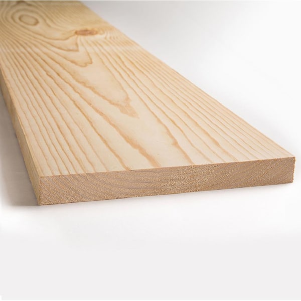Unbranded 1 in. x 8 in. x 8 ft. Kiln Dried Square Edge Whitewood