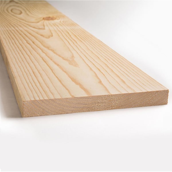 Unbranded 1 in. x 10 in. x 10 ft. Kiln Dried Square Edge Whitewood