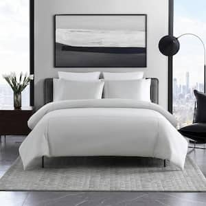 Simple Dot 3-Piece Gray Cotton King Duvet Cover Set