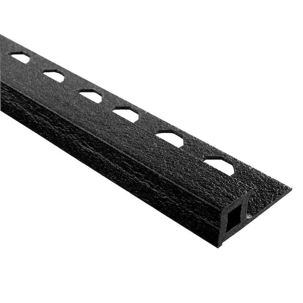 Novolistel Black 3/8 in. x 98-1/2 in. Composite Maxi Tile Edging Trim