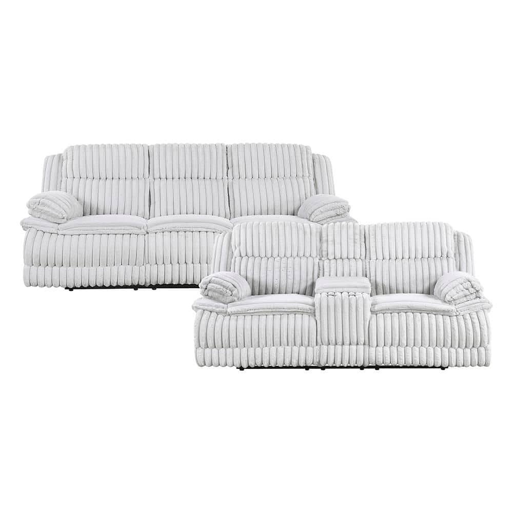 Lazzara Dyersburg 95 in. W Pillow Top Arm Corduroy Rectangle 2