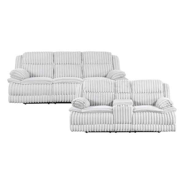 Lazzara Dyersburg 95 in. W Pillow Top Arm Corduroy Rectangle 2