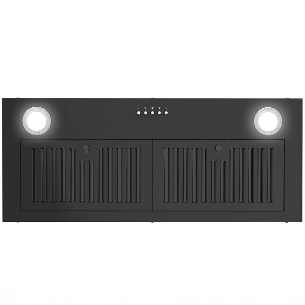 30-Inch Black Stainless Steel Convertible Insert Range Hood