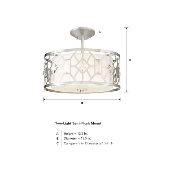 Designers Fountain Brentwood 5-Light Satin Platinum Transitional Chandelier
