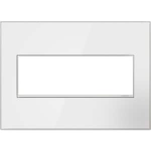 adorne 3 Gang Decorator/Rocker Wall Plate, Mirror White (1-Pack)