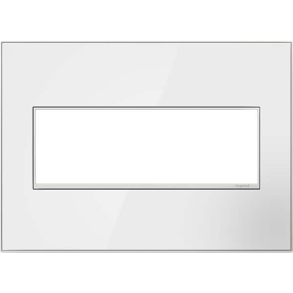 Legrand adorne 3 Gang Decorator/Rocker Wall Plate, Mirror White (1-Pack)