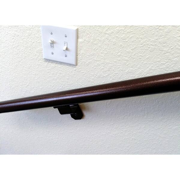 EZ Handrail 3 ft. Copper Vein Aluminum Round with Curved Ends Handrail Kit