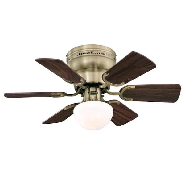 Westinghouse Petite 30 in. LED Antique Brass Ceiling Fan with Light Kit
