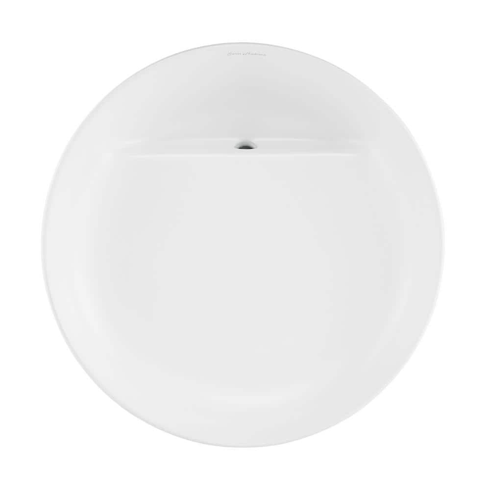 Beau 16.5'' Matte White Ceramic Round Vessel Bathroom Sink