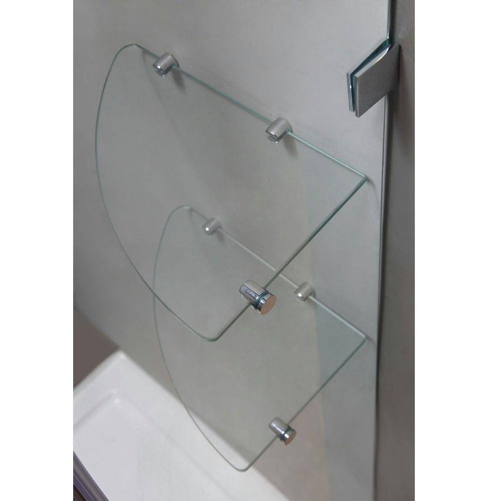 Avalux GS 48" x 72" Frameless Chrome Clear Glass Shower Enclosure