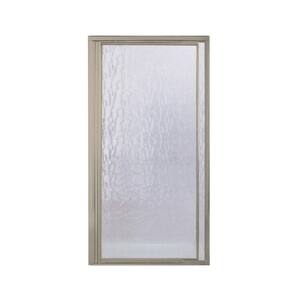 Vista Pivot II 27-1/2 in. x 65-1/2 in. Framed Pivot Shower Door in Nickel with Moraine Glass Texture-DISCONTINUED