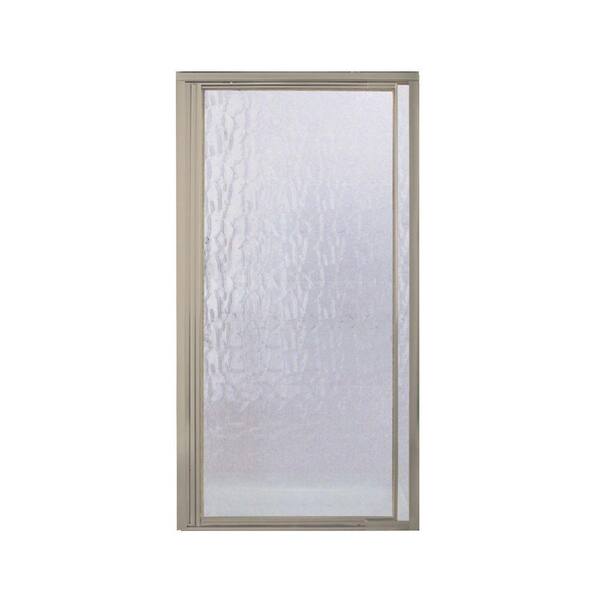 STERLING Vista Pivot II 27-1/2 in. x 65-1/2 in. Framed Pivot Shower Door in Nickel with Moraine Glass Texture-DISCONTINUED