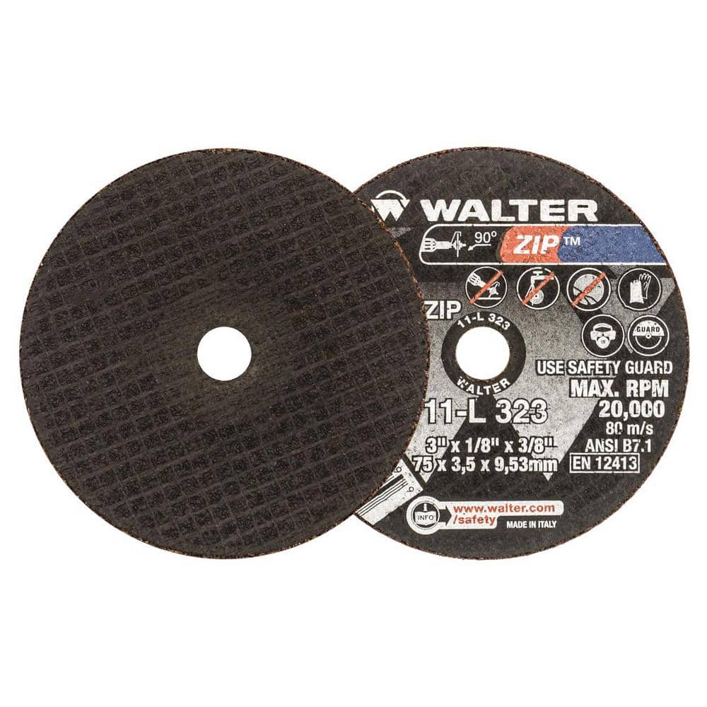 WALTER SURFACE TECHNOLOGIES ZIP 3 in. x 3/8 in. Arbor x 1/8 in. T1