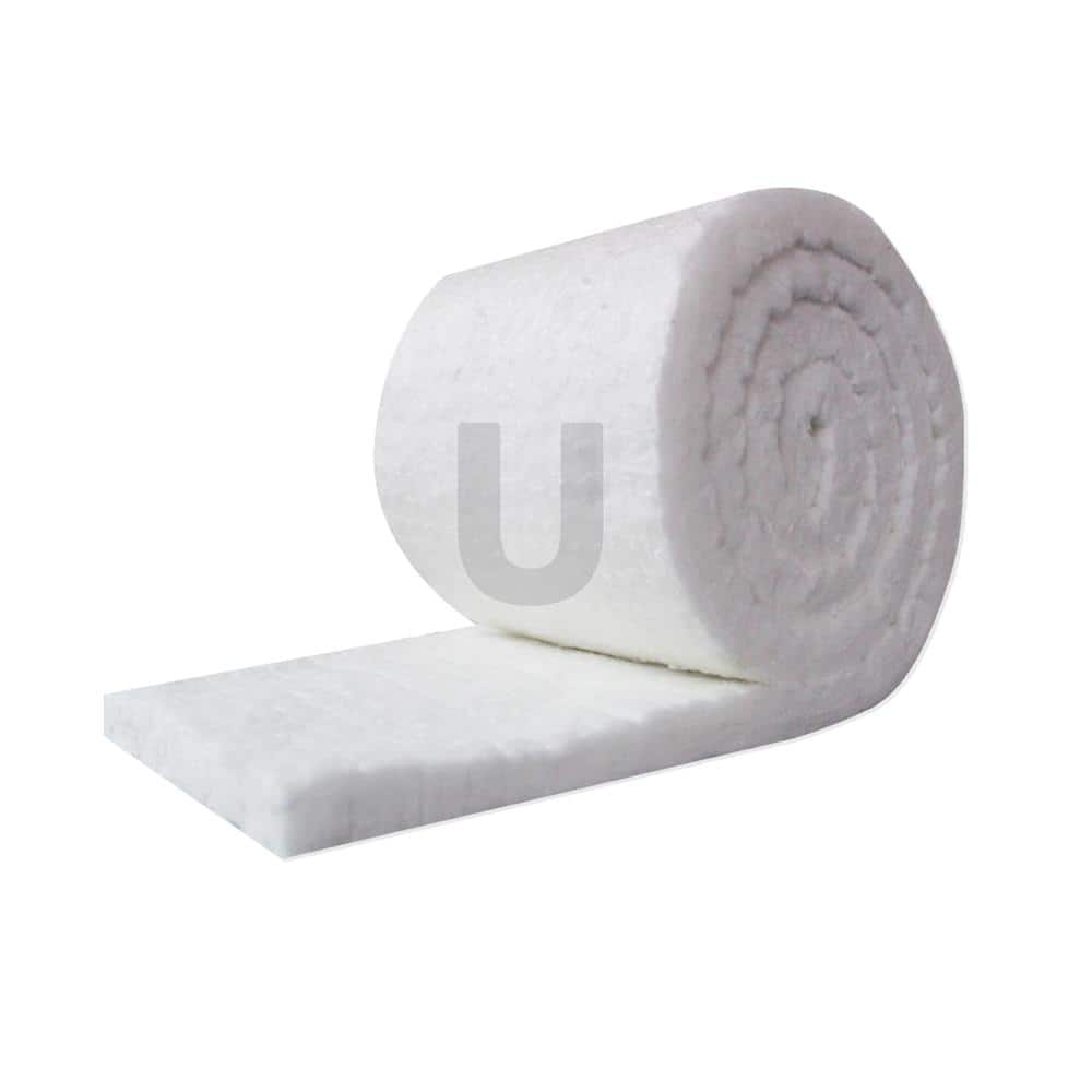 UniTherm Ceramic Fiber Insulation Blanket Roll, (8# Density, 2300°F)(1in.x48in.x25ft.) for Kilns, Ovens, Furnaces, Forges, Stoves