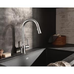Adler Touchless Single-Handle Pull-Down Sprayer Kitchen Faucet with MotionSense Wave and Power Clean in Polished Chrome