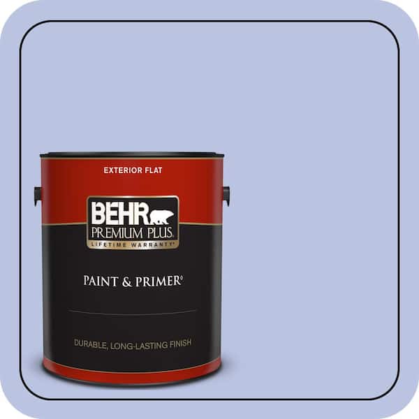 BEHR PREMIUM PLUS 1 gal. #600A-3 California Lilac Flat Exterior Paint & Primer