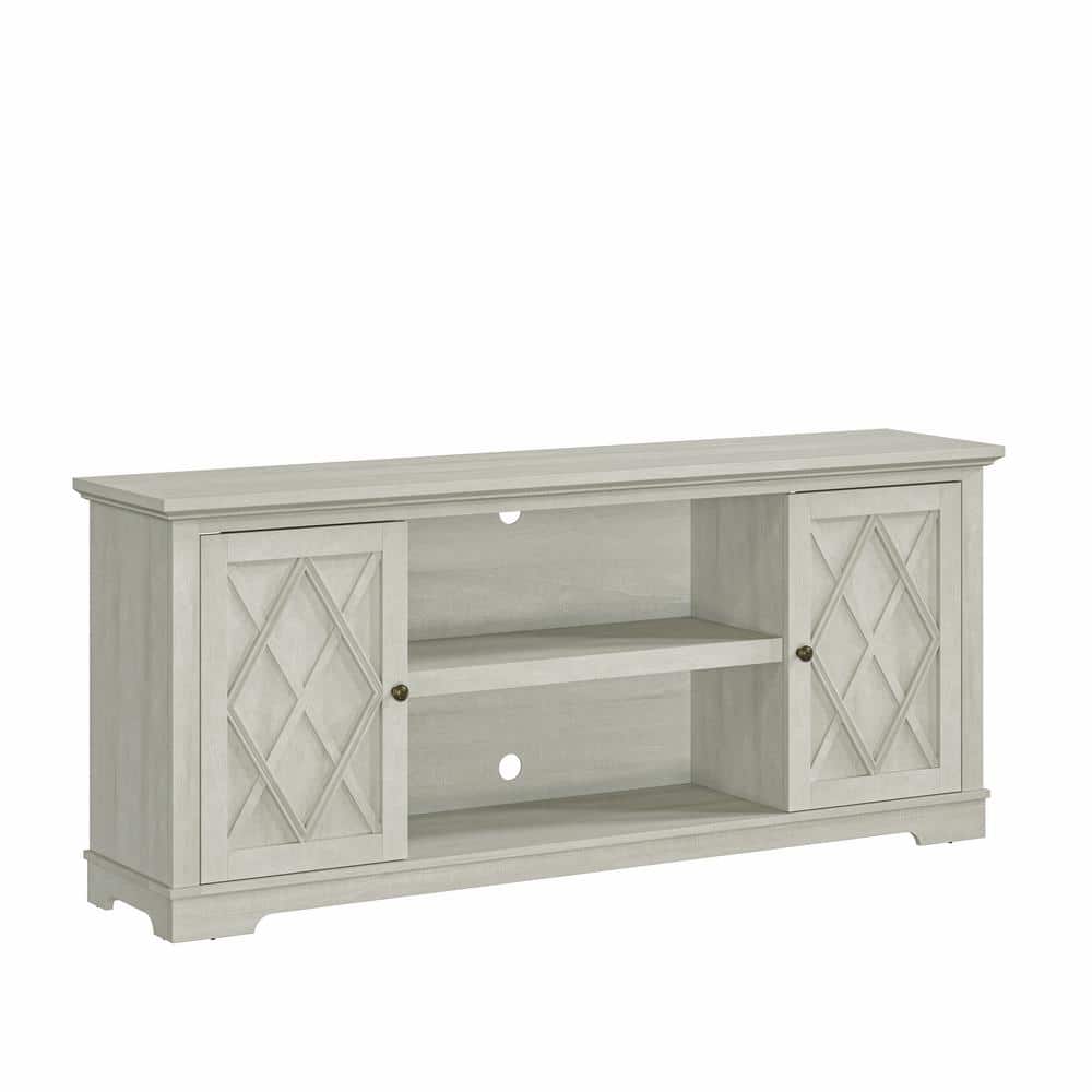 Off White 70" Farmhouse TV Stand with Cabinets