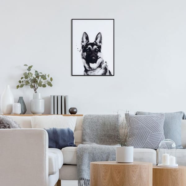 Empire Art Direct Weimaraner Black and White Pet Paintings on Printed  Glass Encased with a Gunmetal Anodized Frame AAGB-JP1033-2418 - The Home  Depot