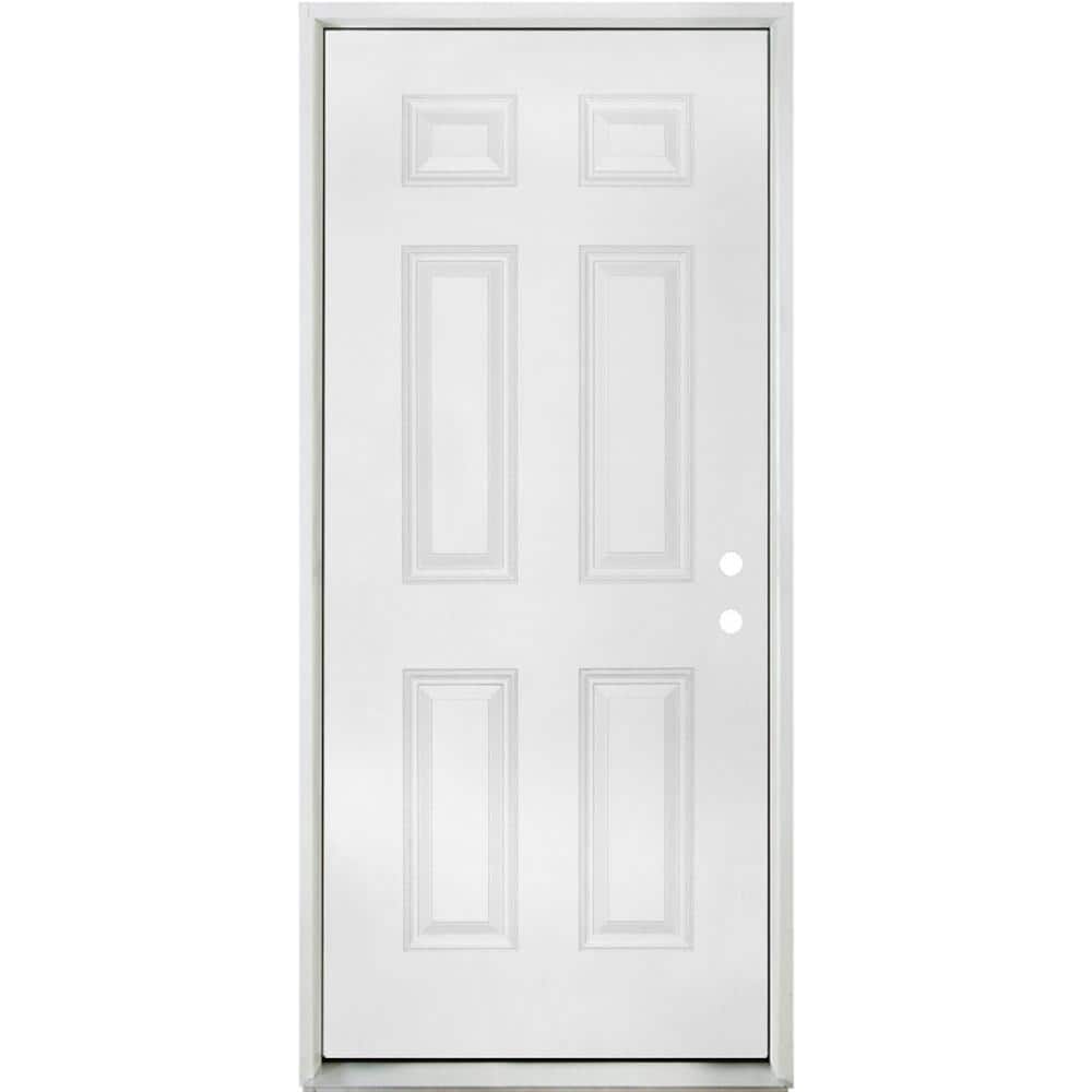 Steves & Sons Reliant 32 in. x 80 in. 6Panel 20 Minute Fire Rated LHIS