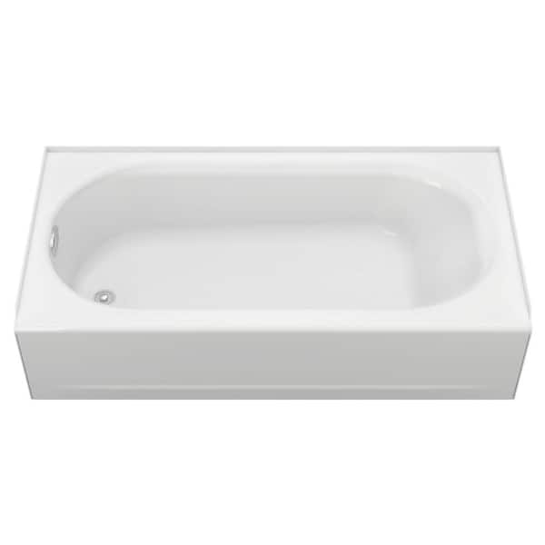 Princeton 60 in. x 30 in. Rectangular Soaking Bathtub with Left Hand Drain in White