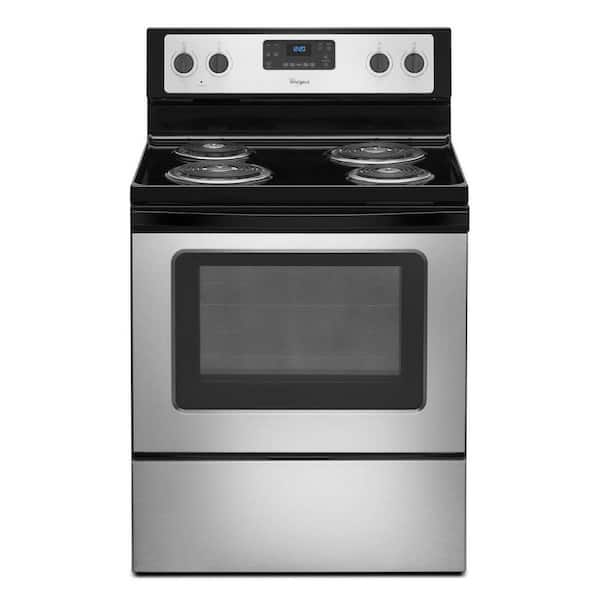 Whirlpool 4.8 cu. ft. Electric Range with Self-Cleaning Oven in Stainless Steel