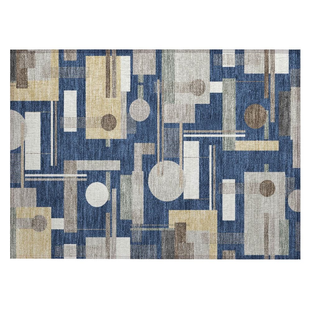 Chantille Machine Washable Indoor/Outdoor Abstract ACN2822 Navy 3 ft. x 4 ft. Area Rug price history on PriceWatchPro