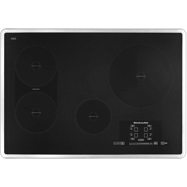 KitchenAid Architect Series II 30 in. Smooth Surface Induction Cooktop in Stainless Steel with 4 Elements Including Bridge Element