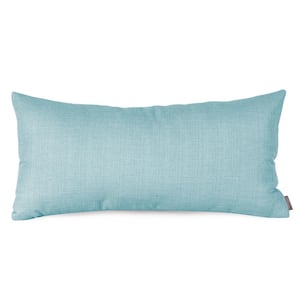 Marley Forrest Sterling Blue Solid Polyester 5 in. x 22 in. Throw Pillow