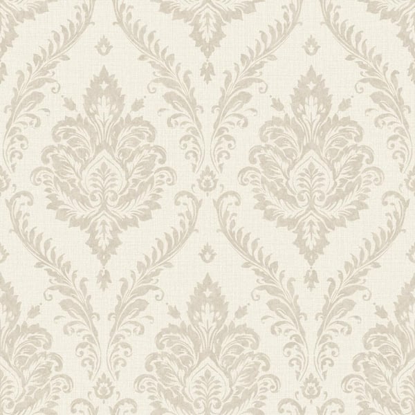 HOLDEN Grand Damask Beige Textured Non-Pasted Wallpaper (Covers 56 sq ...