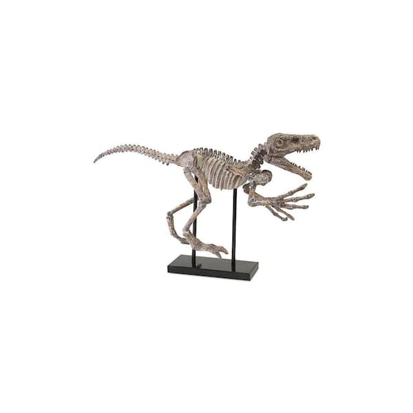 Unbranded 32 in. x 17 in. Borsari Dinosaur Decorative Figurine in Bone