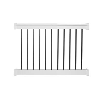 Weatherables Bellaire 3 ft. H x 4 ft. W White Vinyl Railing Kit-WWR ...