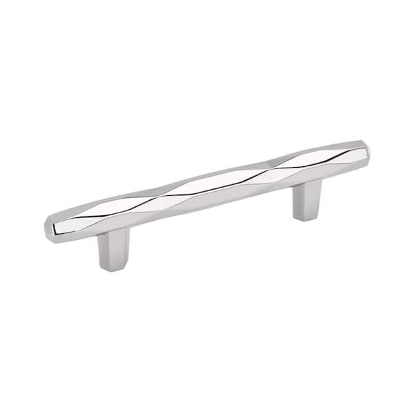 Amerock St. Vincent 3-3/4 in. (96mm) Modern Polished Chrome Bar Cabinet Pull
