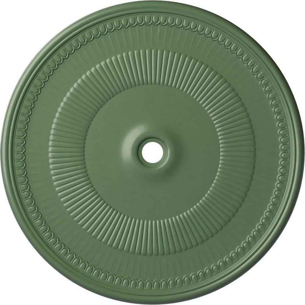 "1-1/2"" x 51-1/8"" x 51-1/8"" Polyurethane Nevio Ceiling Medallion, Hand-Painted Athenian Green" price history on PriceWatchPro