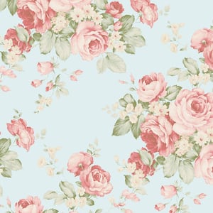 Grand Floral Vinyl Roll Wallpaper (Covers 56 sq. ft.)