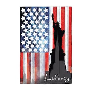 2-1/3 ft. x 3-2/3 ft. Liberty Statue Reversible Suede House Flag