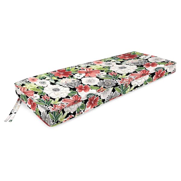 Jordan Manufacturing 47 in. L x 17 in. W x 3 in. T Outdoor Bench Cushion in Tamani Black