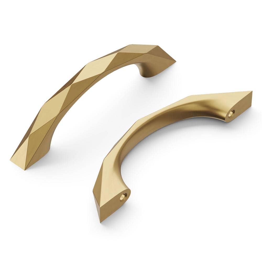Champagne Bronze 3" Geometric Kitchen Cabinet Handles
