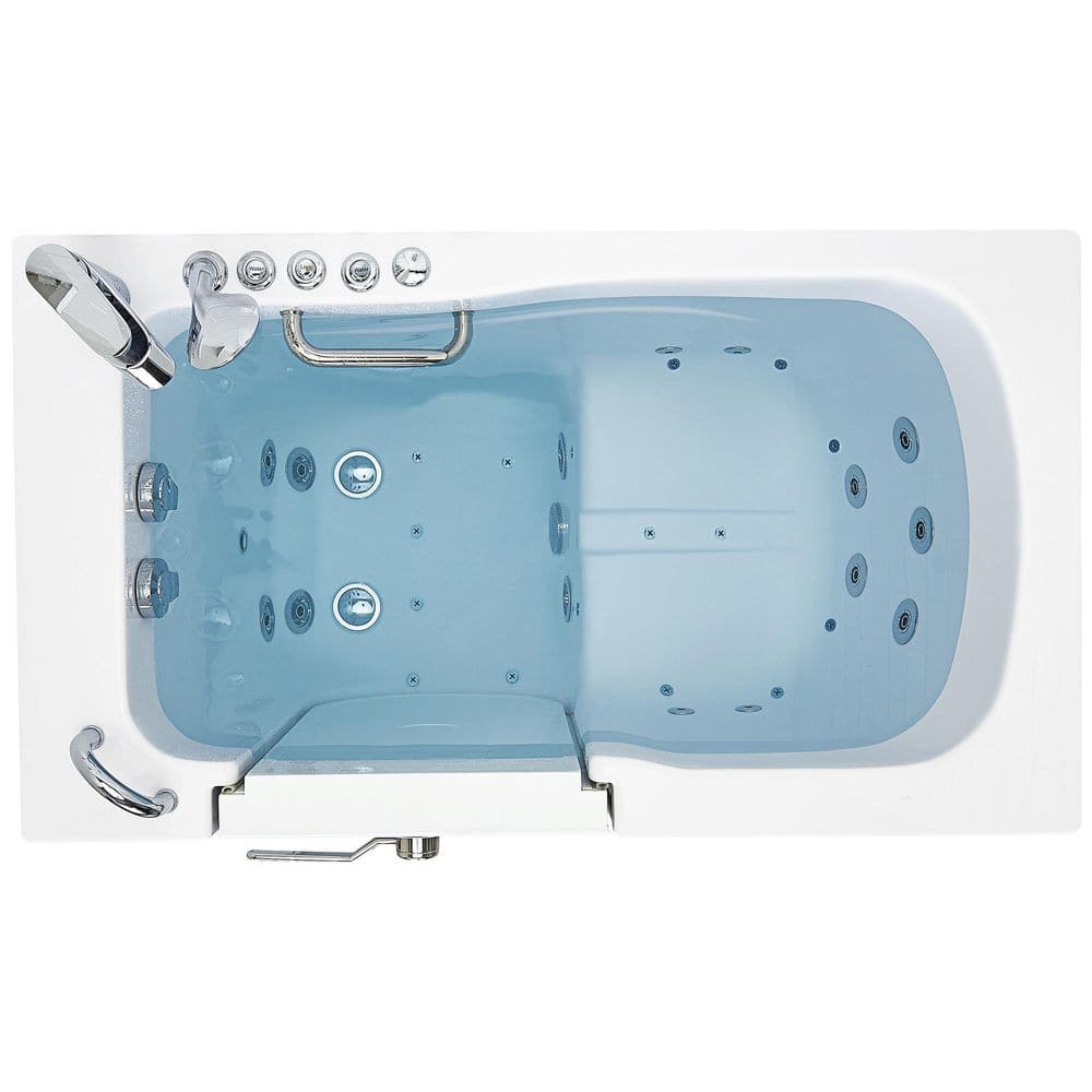 Monaco 52'' White Acrylic Walk-In Whirlpool Bathtub