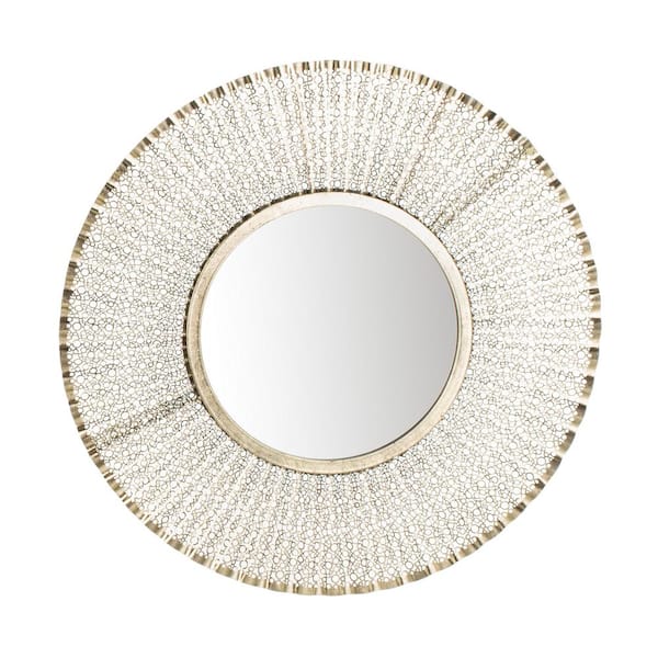 SAFAVIEH Foster 30.5 in. X 30.5 in. Silver Framed Mirror