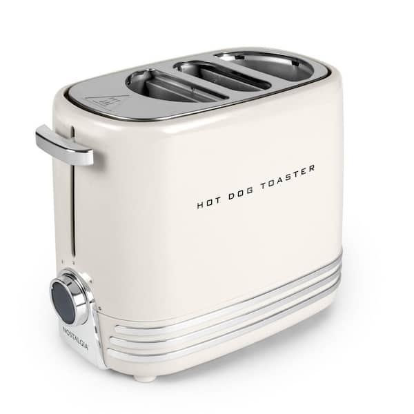 HDT900WHT Pop-Up 2 Hot Dog and Bun Toaster with Mini Tongs, Works
