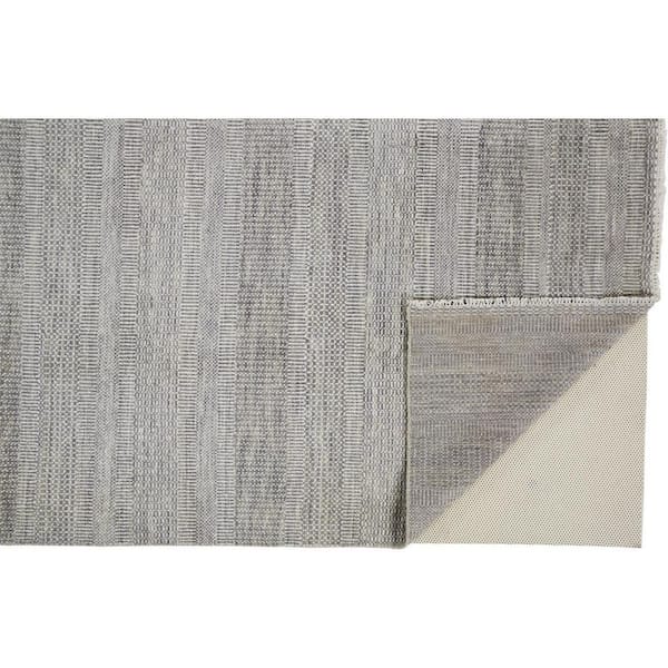 Silver Striped 2 ft. x 8 ft. Area Rug