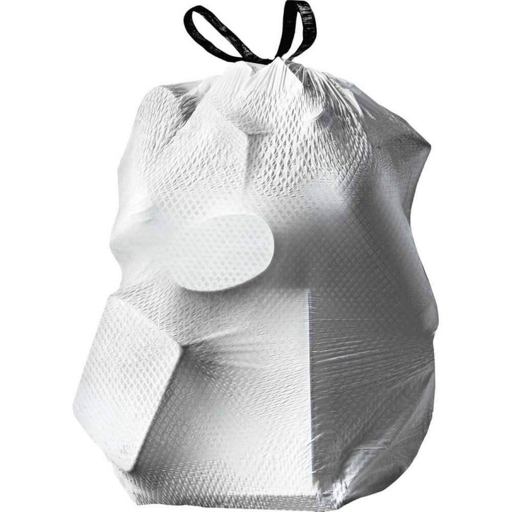 8-11.9 Gal. (30-45 l), White - 240 Liners, Code J Custom Fit Drawstring  Trash Bags