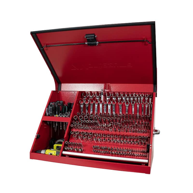 37 in. W x 18 in. D Portable Red Triangle Top Tool Chest for Sockets, Wrenches and Screwdrivers