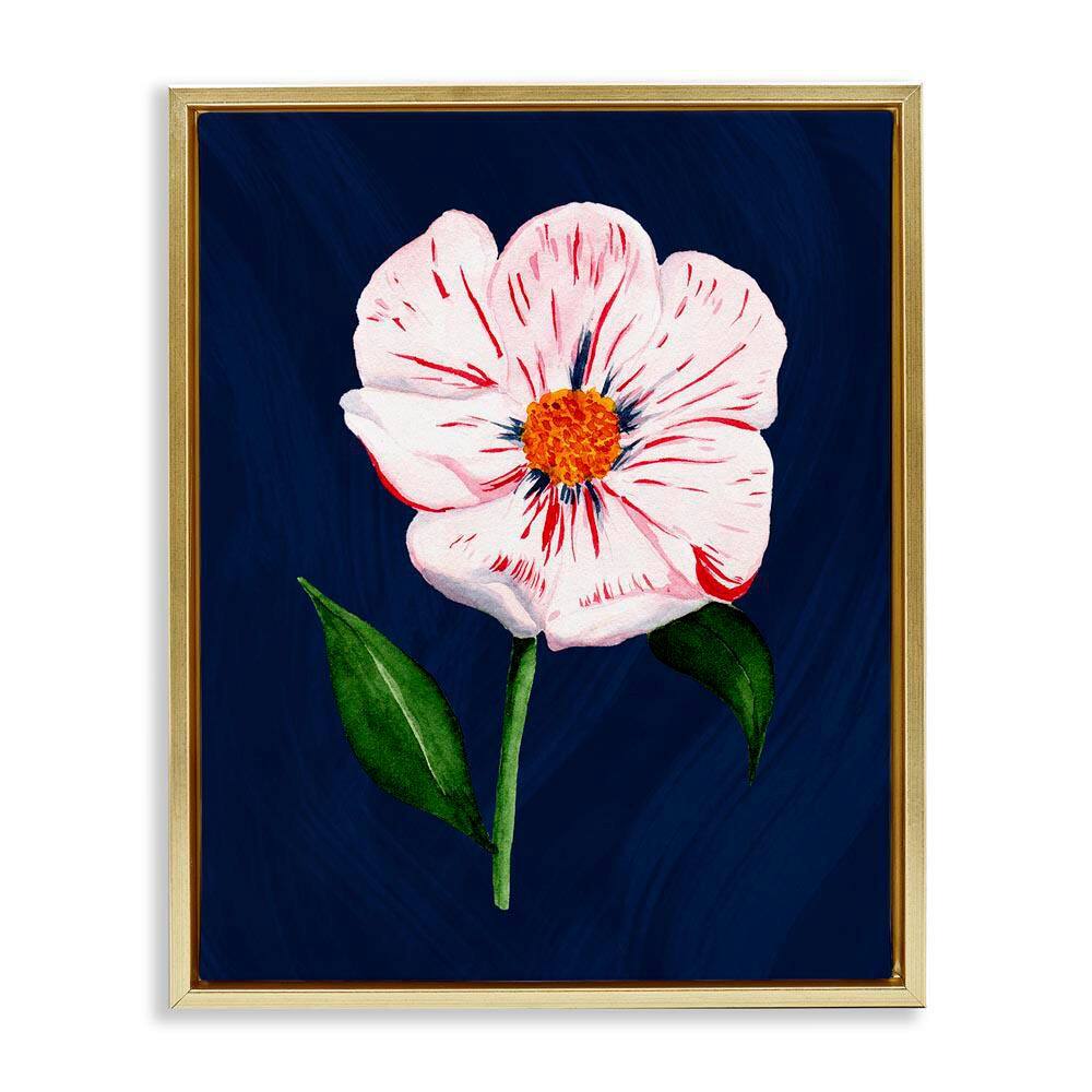Single Cherry Blossom Bloom by Michelle Ingari Designs Gold Floater Frame Nature Graphic Art Print 31 in. x 25 in. price history on PriceWatchPro