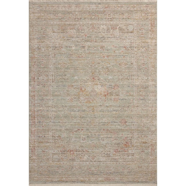 Chris Love Julia Ida Spa/Sunrise 9 ft. 3 in. x 13 ft. 10 in. Traditional Area Rug